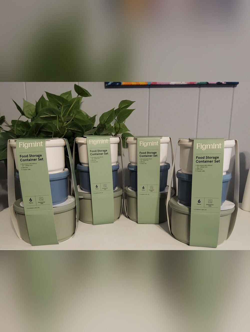 Mint Green & White Food Storage Container Set